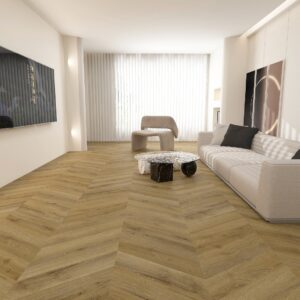 Вінілова підлога BazaLux SPC Fishbone 2135-02 Oak Aspet 600x150x5мм (1уп=16д=1.44м2)