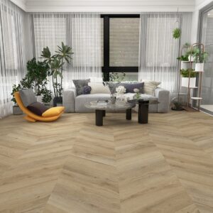 Вінілова підлога BazaLux SPC Fishbone 2135-08 Oak Madama 600x150x5мм (1уп=16д=1.44м2)