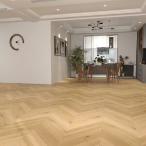 Вінілова підлога BazaLux SPC Fishbone 88208-1 Oak Hirson  600x150x5мм